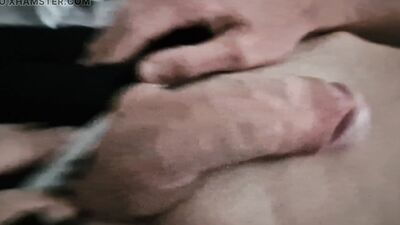 Monster cock with a huge head and thickness does not go in the mouth, but very eager to cum with cum