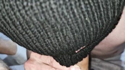 Deep throat in cum from daddy's big dick to skinny twink femboy! Fucking rubber holes and pouring cu