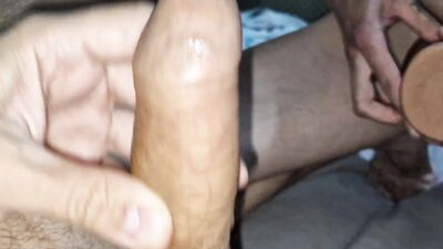 Deep throat in cum from daddy's big dick to skinny twink femboy! Fucking rubber holes and pouring cu