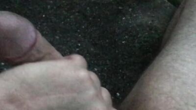 Slowmotion captured jerking my cock outside on the balcony