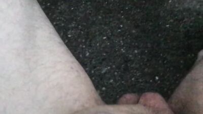 Slowmotion captured jerking my cock outside on the balcony