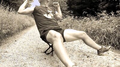 Does the witch catch naked Hansel squirting in the forest? Andy does naked gymnastics July 2024