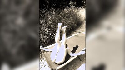 Does the witch catch naked Hansel squirting in the forest? Andy does naked gymnastics July 2024