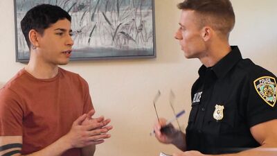 Hunk Cop Calms Scared Jock wt His Cock - NextDoorStudios