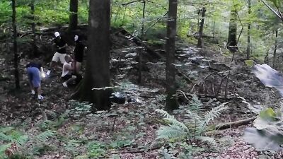 German Boys at Outdoor Cruising Long Trailer (ActionCam Version)