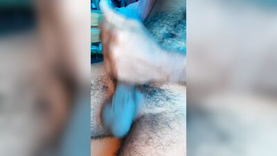 cum on my foot jerking off
