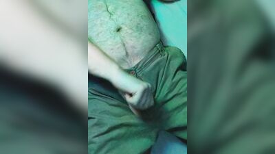 week sperm. view from above. cargo pants
