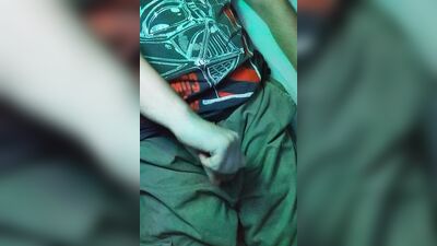 week sperm. view from above. cargo pants