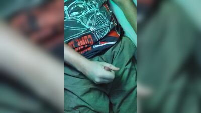 week sperm. view from above. cargo pants
