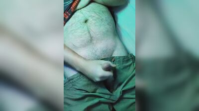 week sperm. view from above. cargo pants