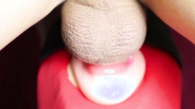 deep throat throat fucking and pulsating close up