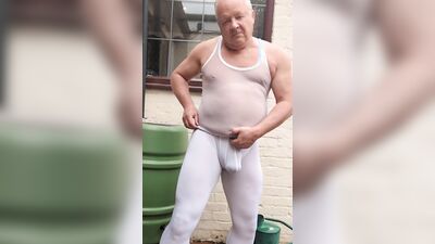 Washing myself outside