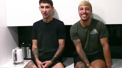 Tattooed Dennis Rims Kandy Kane Ass Before Riding