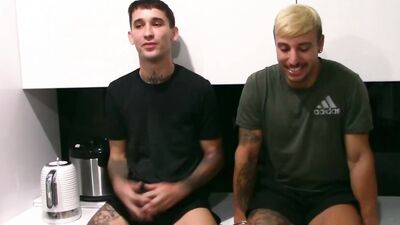 Tattooed Dennis Rims Kandy Kane Ass Before Riding