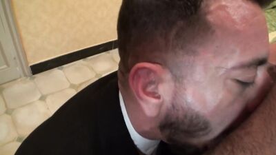 Noblemen Joe Gillis and Andy Onasis join cock sucker guards