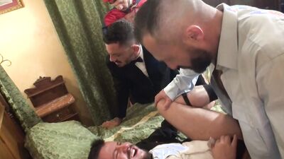 Noblemen Joe Gillis and Andy Onasis join cock sucker guards