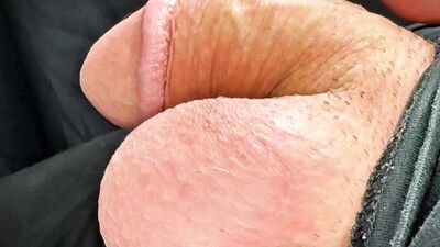 Playing with sleeping cock
