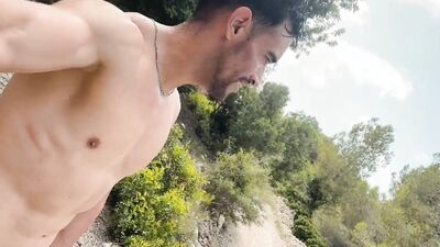 Walking fully naked on public trail