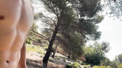 Walking fully naked on public trail