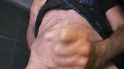 Sloppy wank, lots of spit