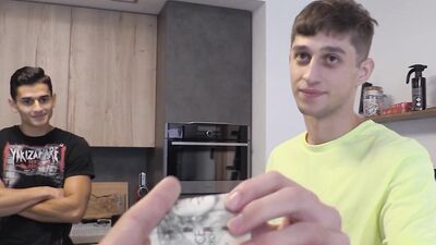 Attractive Pizza Guy Joins In A Naughty Threesome As He Sucks A Cock Through The Pizza Box - CZECH HUNTER