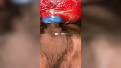 Unwrap My Cock to fuck teddy bear till cum outside.
