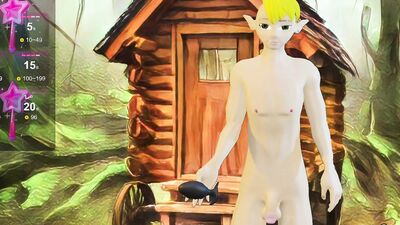 Elf Twink Outdoors Anal Toy Fun