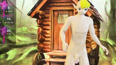 Elf Twink Outdoors Anal Toy Fun