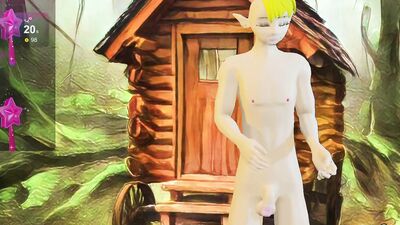 Elf Twink Outdoors Anal Toy Fun