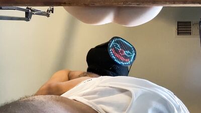 Underneath View Of Man Jerking Off In His Underwear Until He Cums