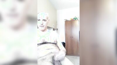 I Put Oil on My Cock and Chest and Masturbate My Penis with Pleasure