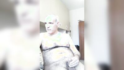 I Put Oil on My Cock and Chest and Masturbate My Penis with Pleasure