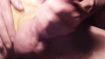 Xxx cumshot xxxprecumdrip yellow thong g-string 8 inch uncut cock precum dripping Solo male masterbation coconut oil