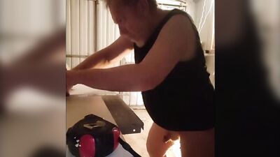 Getting a boner while working in the shed