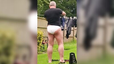 Hanging out the washing