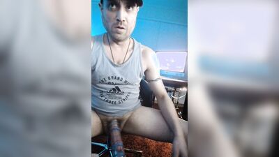 Playing with penis pump at home in my office