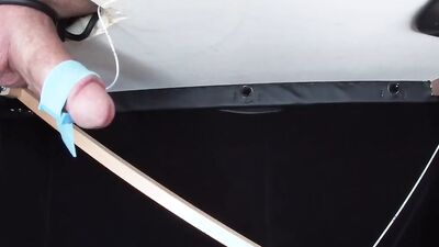 Retesting electric shocks on cock until extreme cumshot. Part 1