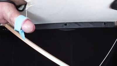 Retesting electric shocks on cock until extreme cumshot. Part 1