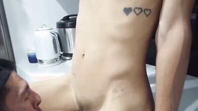 Horny Larken Swallows Kaleb Hard Dick Before Wild Fucking