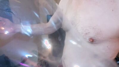 113) Daddy Jerks on 17" Balloon after Popping 36" and Cutting 24" Balloons
