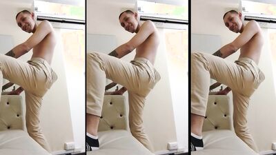 sexy skinny guy dancing for you, if you love a big cock