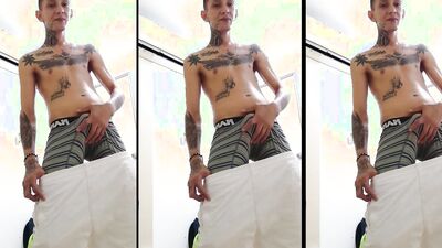 sexy skinny guy dancing for you, if you love a big cock