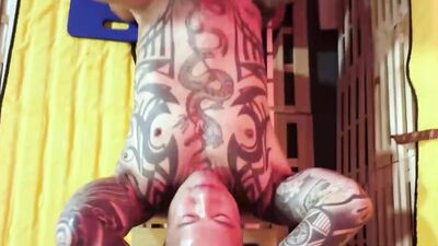 Tattooed Damian Dragon Takes Ryuji Suzuki Hard Cock After BJ