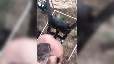 Camping Gay Daddies Bareback in Woods