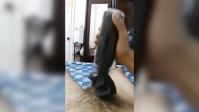 Home made pocket pussy has wet pussy sounds