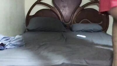 Masked man masturbates until he comes on top of him