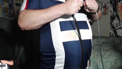 Blue Gym Top Big INflation
