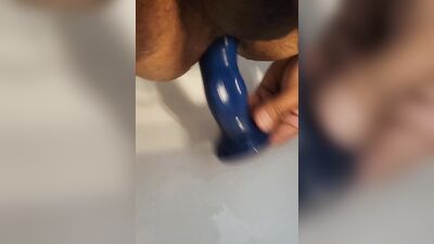 Married Man Plays with His Big Booty and Cums -8 Inch Big Thick Curvy Dildo Anal