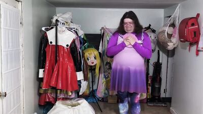 Espeon Cosplay Overtaken by Rubber Ditto, Gagged and Breathplay