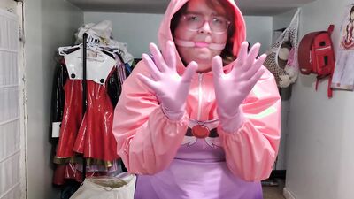 Espeon Cosplay Overtaken by Rubber Ditto, Gagged and Breathplay